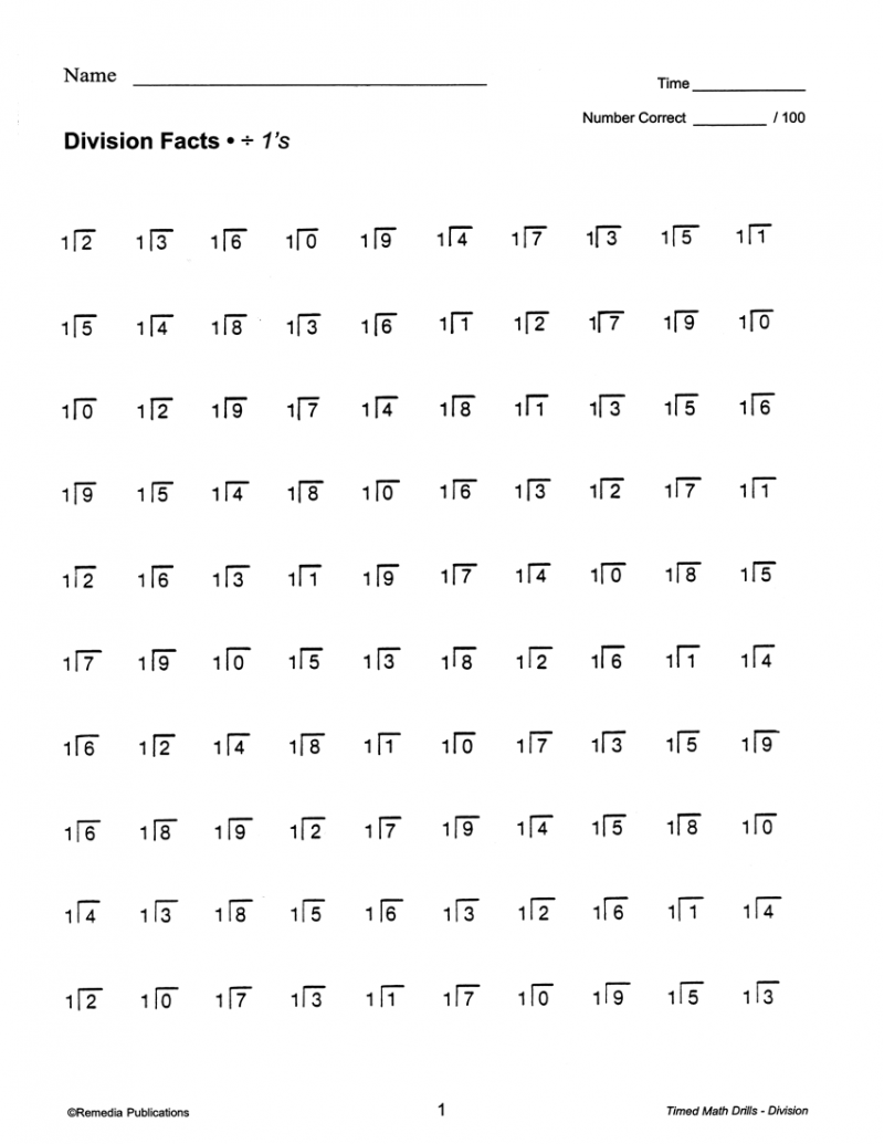 Easy Timed Math Drills: Division – Miller Pads & Paper easy-timed-math-drills-division-miller-pads-paper