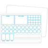 8" X 12" 2-SIDED, Number 1-20/PLAIN Dry Erase Board