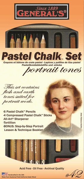 General's Pastel Chalk Set in Portrait Tones