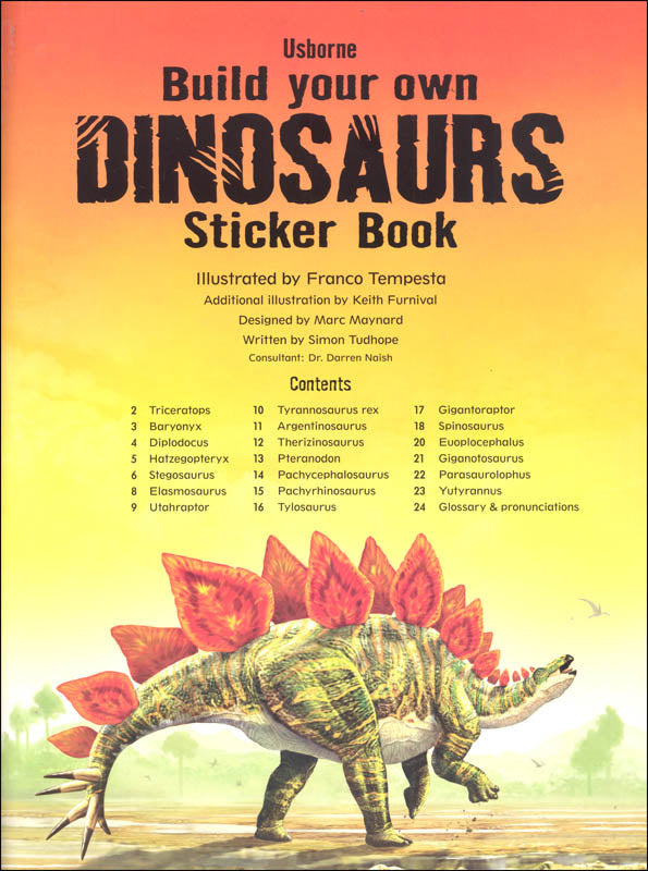 Build Your Own Dinosaurs Sticker Book Miller Pads & Paper