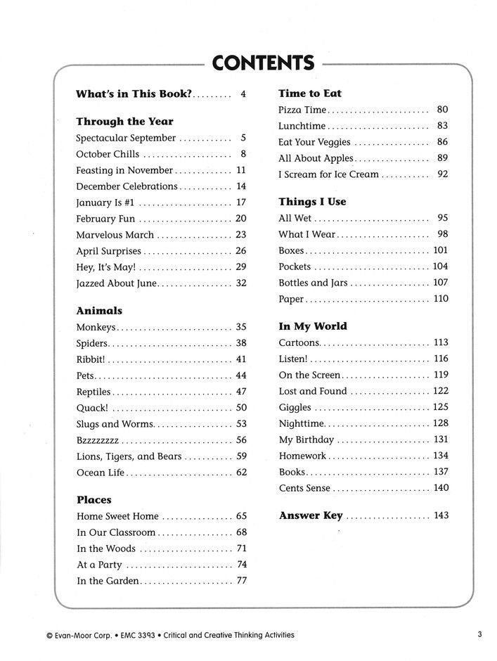 critical thinking worksheets grade 3