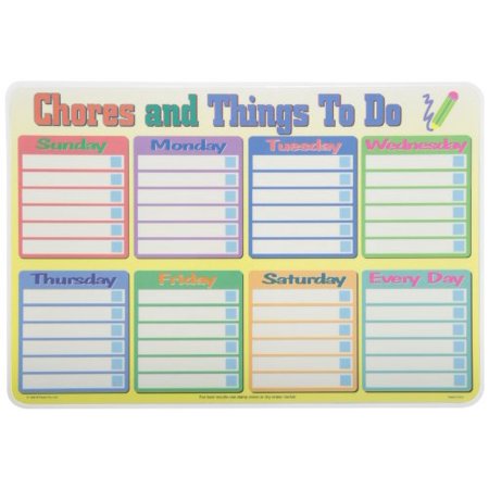 Learning Calender/Chores Placemat
