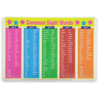Learning Common Sight Words Placemat