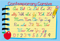 Learning Contemporary Cursive Placemat
