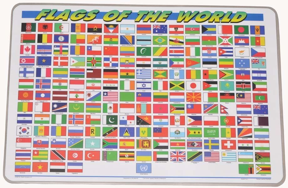 Learning Flags of the World Placemat – Miller Pads &amp; Paper