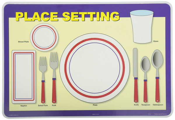 Learning Place Setting Placemat