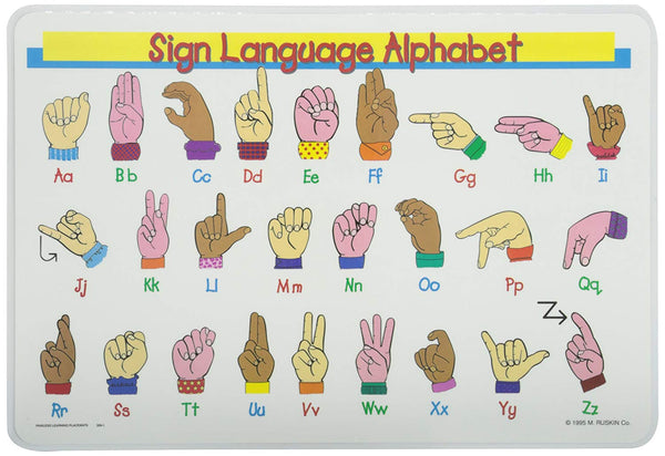 Learning Sign Language Placemat