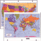 Learning US/World 3-Ring Map Placemat
