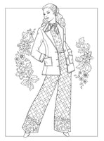 Creative Haven Fabulous Fashions of the 1970s Coloring Book