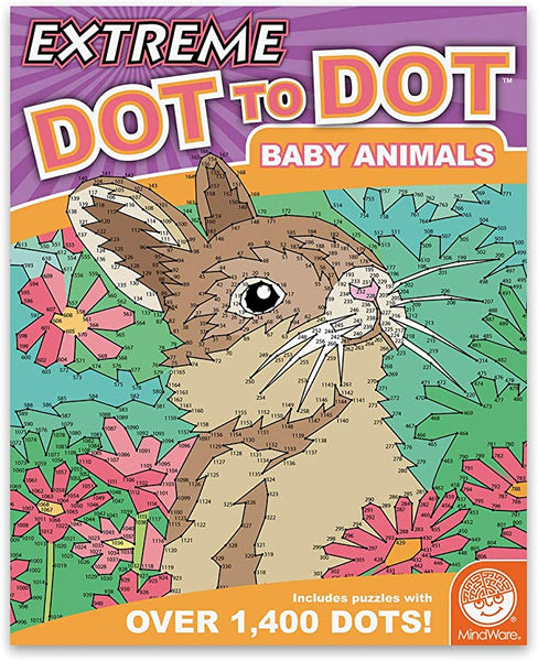 MindWare Extreme Dot to Dot Coloring: Baby Animals