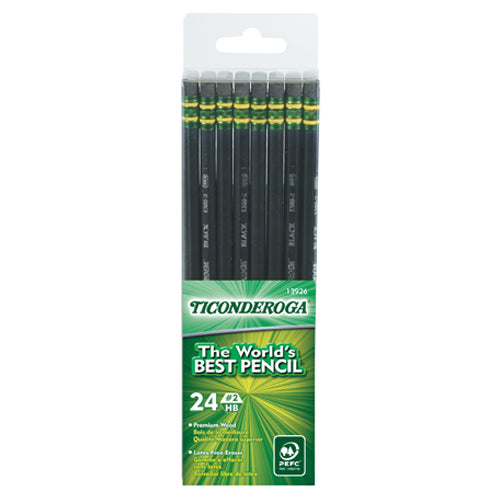 Ticonderoga No. 2 Soft Black Pencils 24
