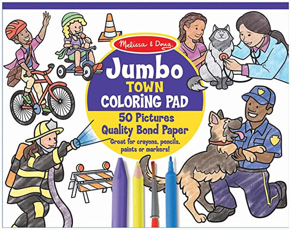 Jumbo Coloring Pad-Town