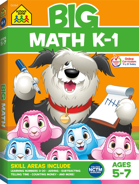 School Zone - Big Math K-1 Workbook