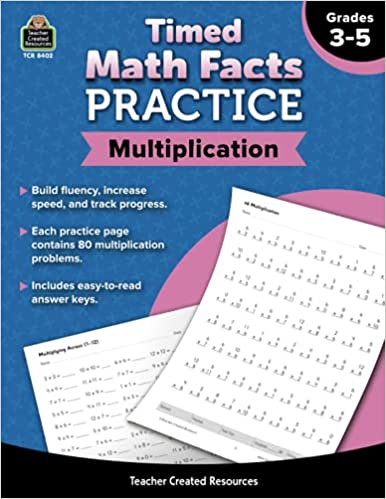Timed Math Facts Timed Math Facts Practice - Multiplication: Grades 3-5 – Miller Pads ...