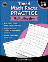 Timed Math Facts Practice - Multiplication: Grades 3-5