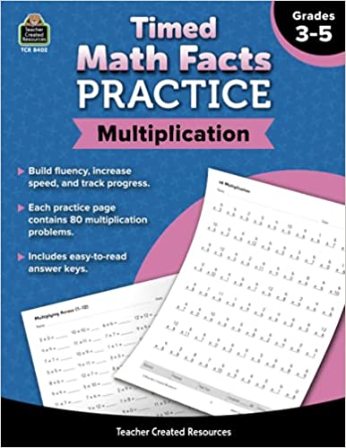 Timed Math Facts Practice - Multiplication: Grades 3-5