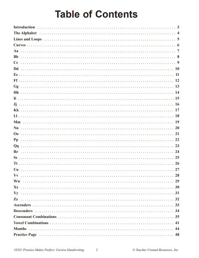 Cursive Writing (Practice Makes Perfect) – Miller Pads & Paper