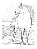 Wonderful World of Horses Coloring Book