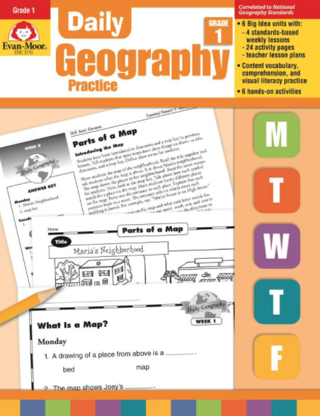 Daily Geography Practice Grade 1
