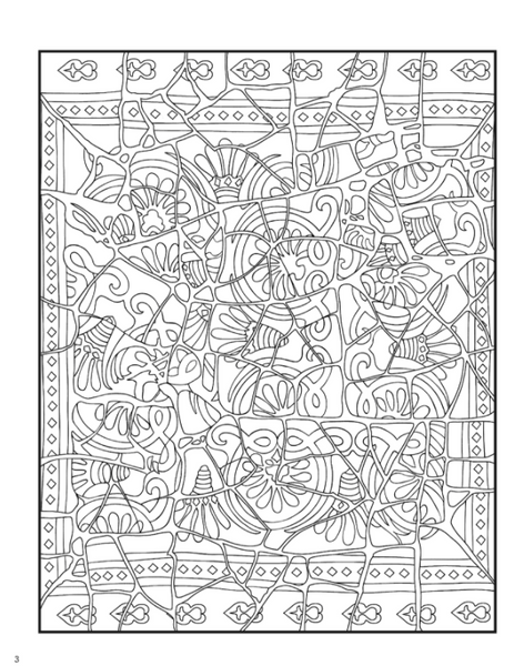 Creative Haven Mosaic Masterpieces Coloring Book (Adult Coloring