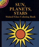 Sun, Planets, Stars Stained Glass Coloring Book