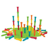 Tall Satckers Pegs and Pegboard Deluxe Set