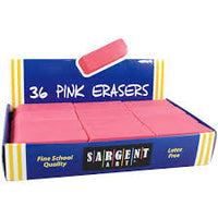 Sargent Art 36ct Pink Erasers