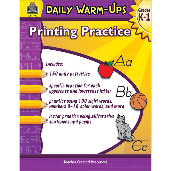 Daily Warm-Ups: Printing Practice (Grades K-1)