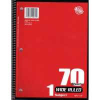 Wide Ruled Notebook 70 Sheets