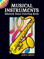 Musical Instruments Little Stained Glass Coloring Book