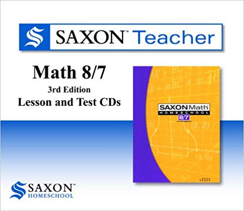 Saxon Math 8/7 Homeschool Saxon Teacher CD ROM 3rd Edition