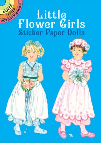 Little Flower Girls Sticker Paper Doll
