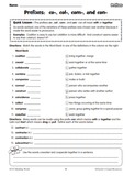 Building Words: Using Roots, Prefixes and Suffixes (Grade 4)