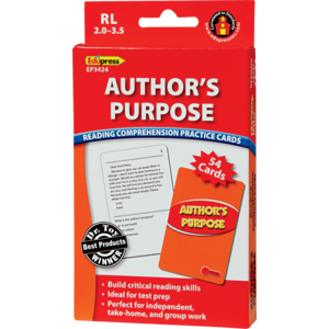 Author's Purpose: Reading Comprehension Practice Cards RL-2.0-3.5