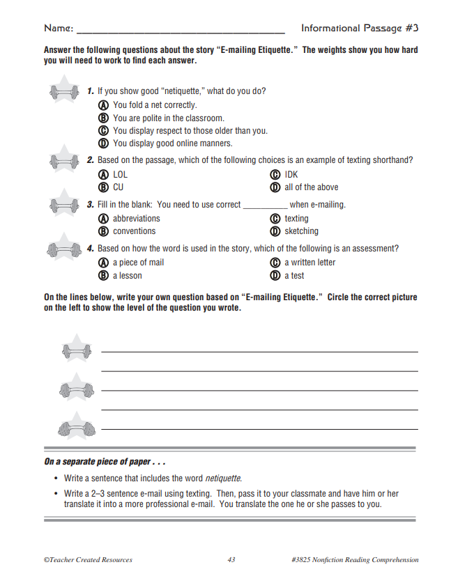 Nonfiction Reading Comprehension For The Common Core (grade 4) – Miller 