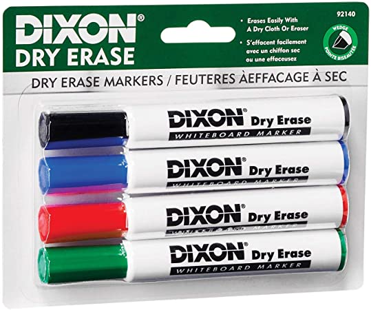 Dry Erase Markers: Chisel Tip 4ct