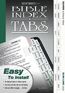 Bible Index Tabs (Silver with Black Titles)