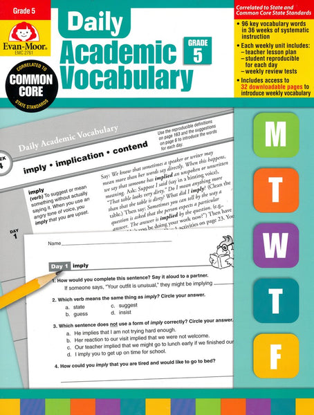 Daily Academic Vocabulary - Grade 5