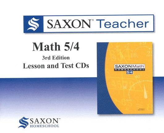 Saxon Teacher for Math 5/4, 3rd Edition on CD-Rom