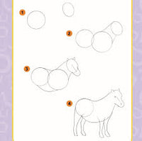 Horses & Ponies Drawing & Activity Book: Learn to draw 17 different breeds