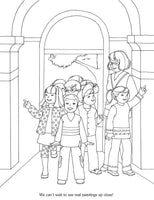 The Art Museum: A Sticker Story Coloring Book