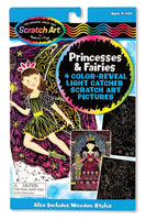 Scratch Art Color-Reveal Light Catcher Pictures - Princess & Fairy