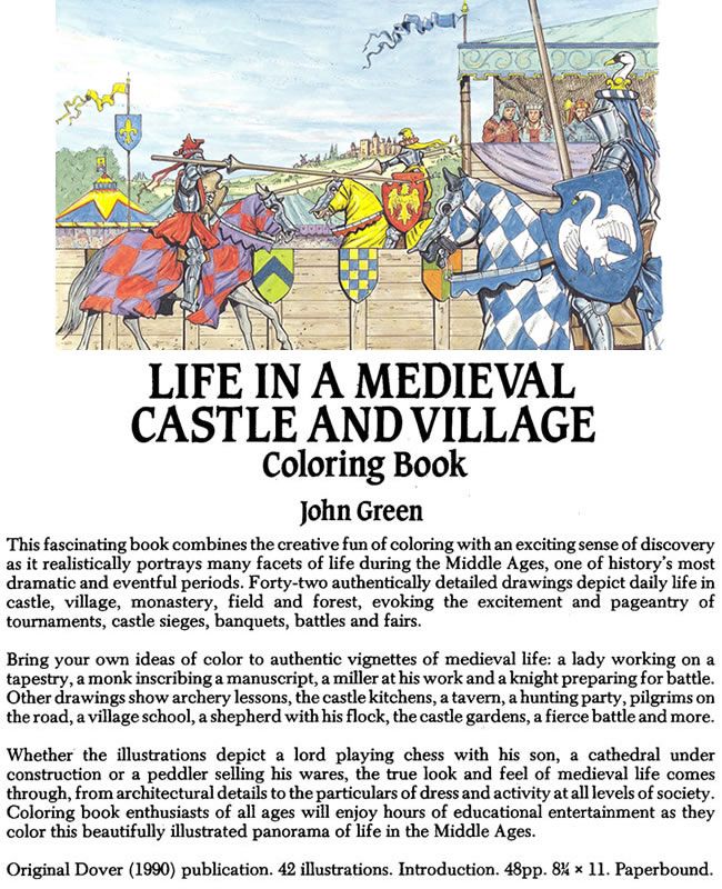 Life in a Medieval Castle and Village Coloring Book – Miller Pads & Paper