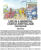 Life in a Medieval Castle and Village Coloring Book