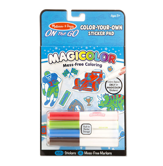 Magicolor Color-Your-Own Sticker Pad-Vehicles, Sports & Dinosaurs