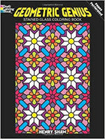 Geometric Genius Stained Glass Coloring Book