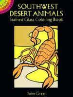 Southwest Desert Animals Stained Glass Coloring Book