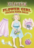 Glitter Flower Girl Sticker Paper Dolls
