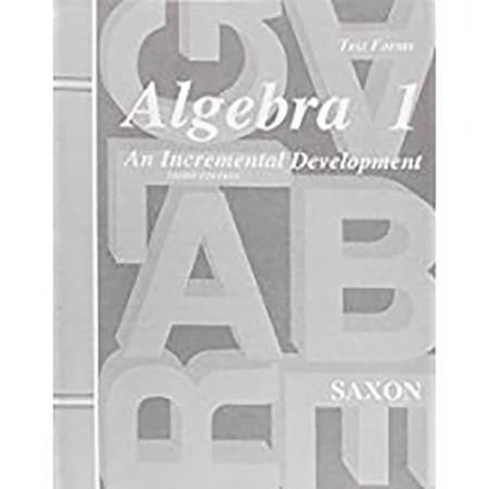 Saxon Algebra 1 Extra Tests
