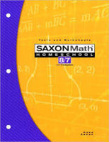 Saxon Math 8/7 Tests & Worksheets
